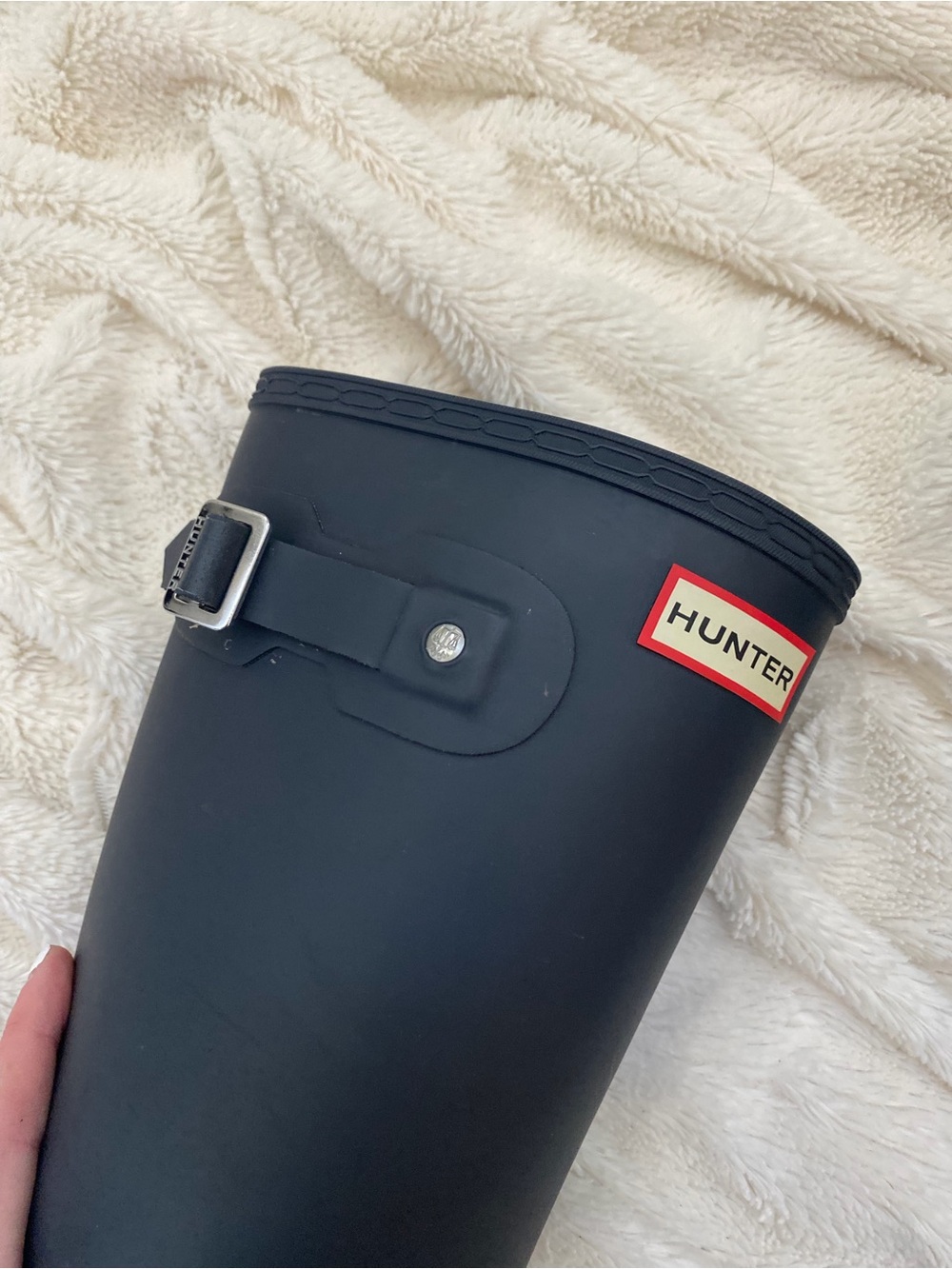 Hunter Original Tall Rain Boots matte black women’s Sz 6 - Picture 4 of 6